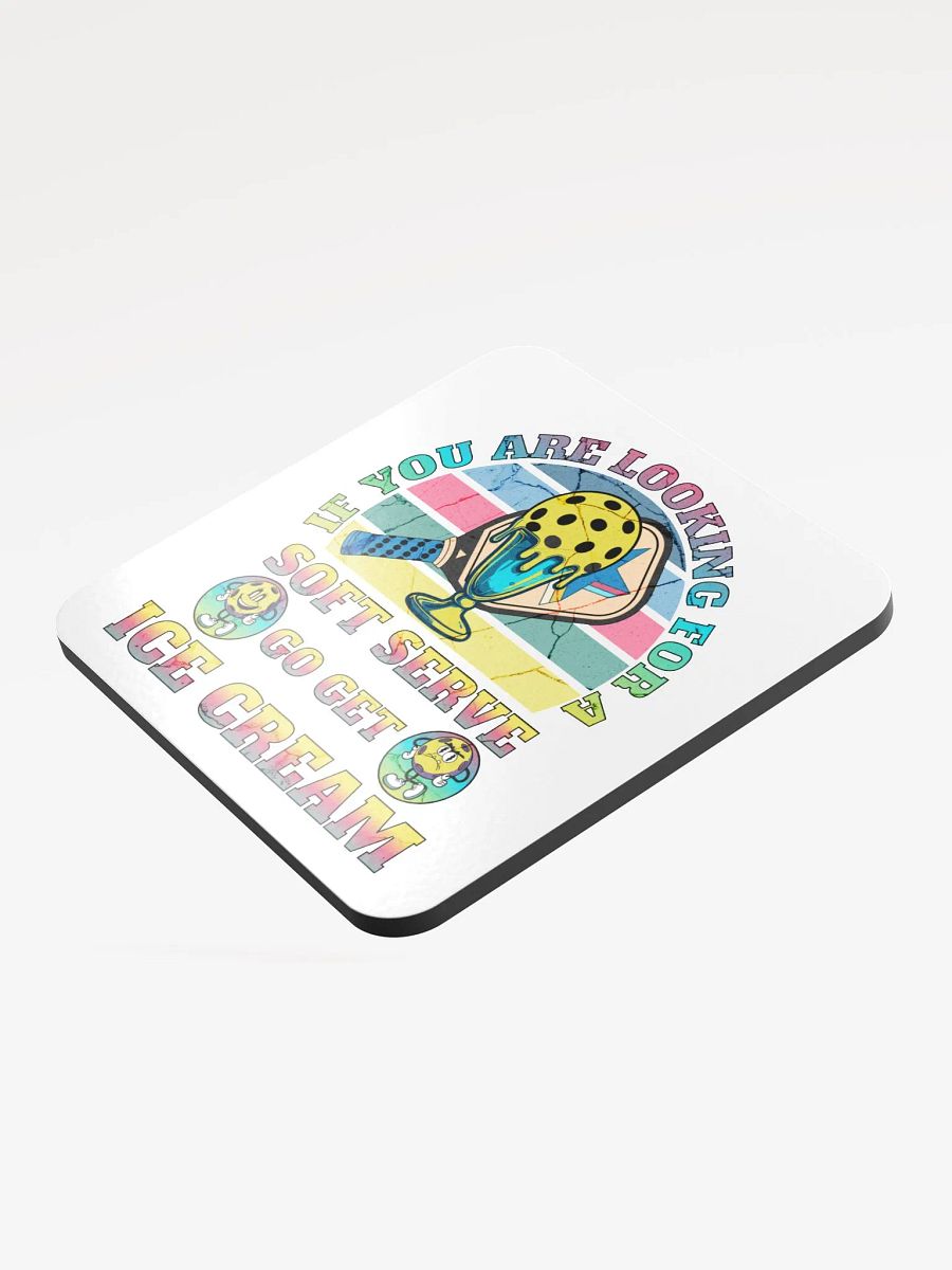 Soft Serve Go Get Ice Cream Pickleball Sweet Serve Coaster product image (3)