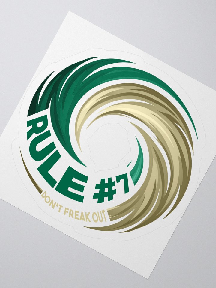 Rule #7 Kiss Cut Stickers Green and Gold product image (4)