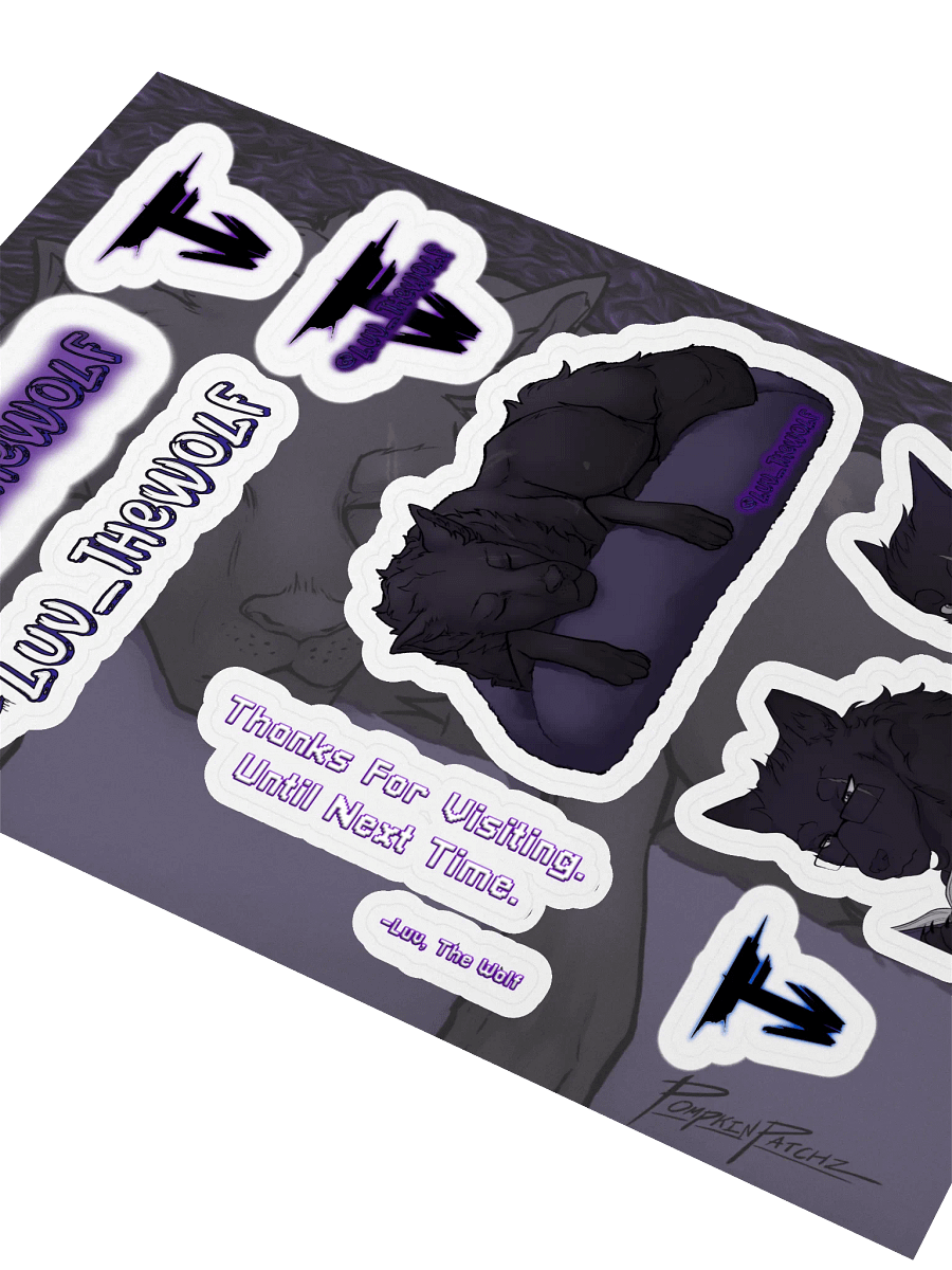 @luv_thewolf Promotional Sticker Sheet! product image (2)
