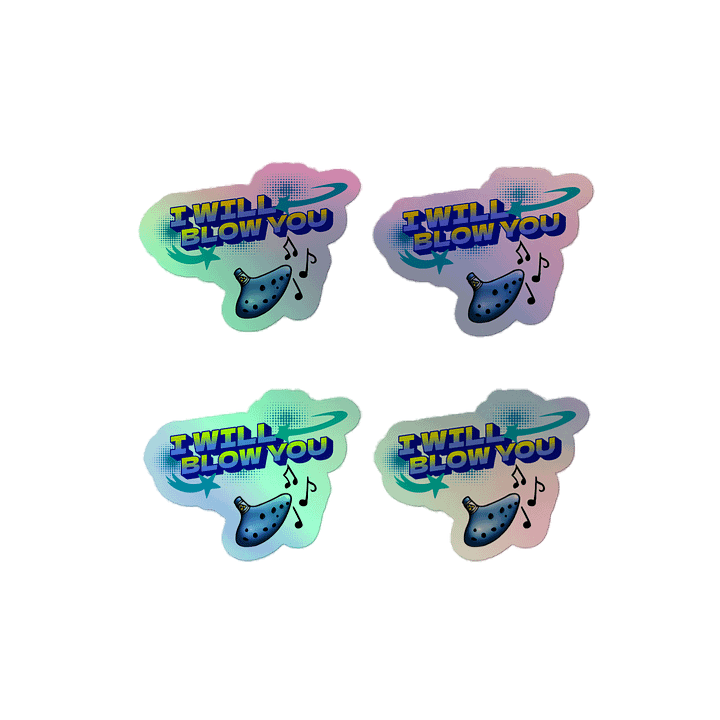 Blow You Kiss-Cut Holographic Sticker Sheet (Set of 4) product image (2)