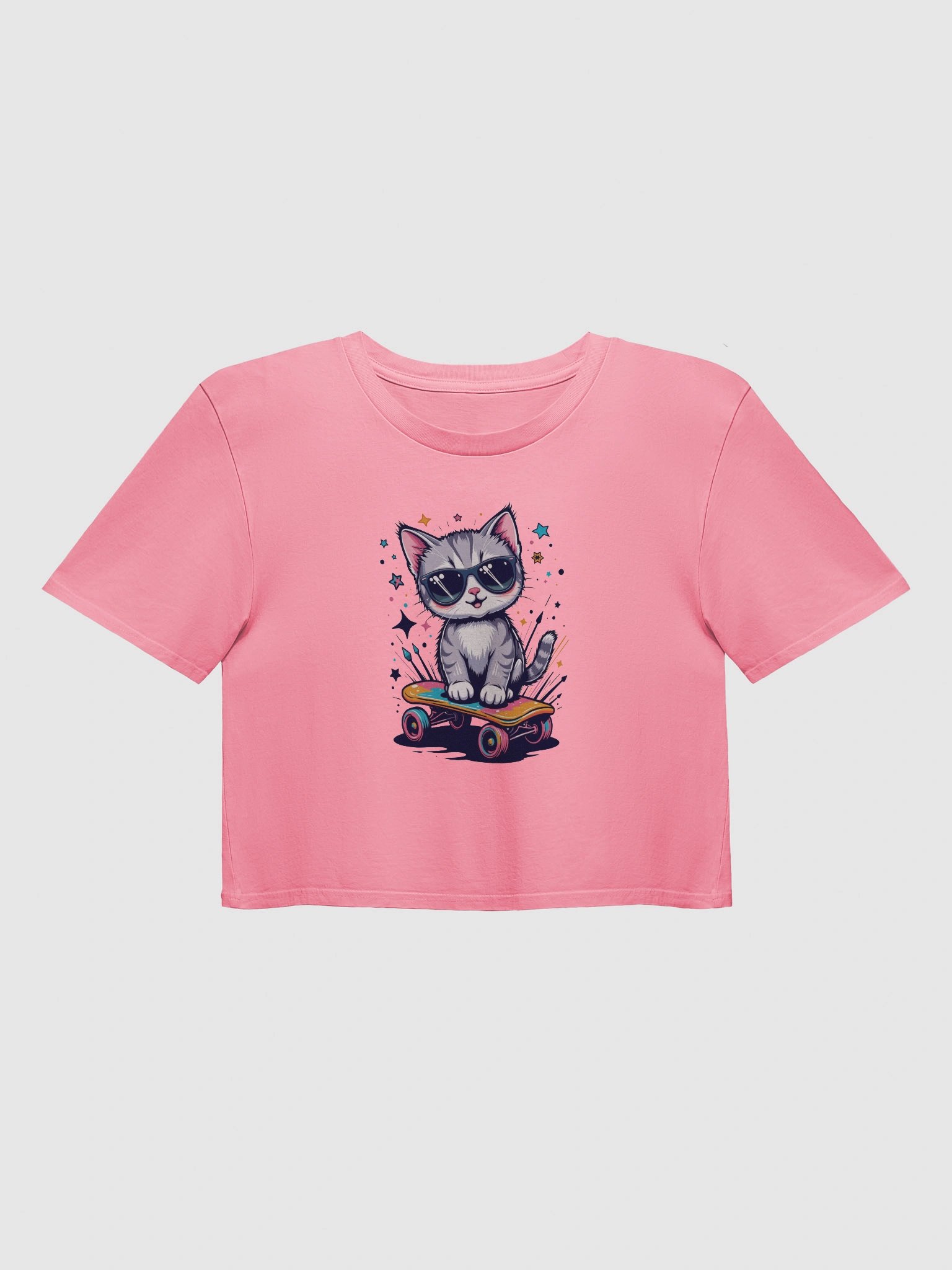Cool Cat Skateboard Crop Top product image (3)