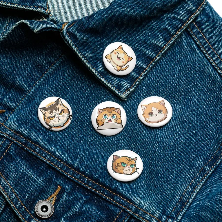 Blissful Cat Pin Button Set product image (16)