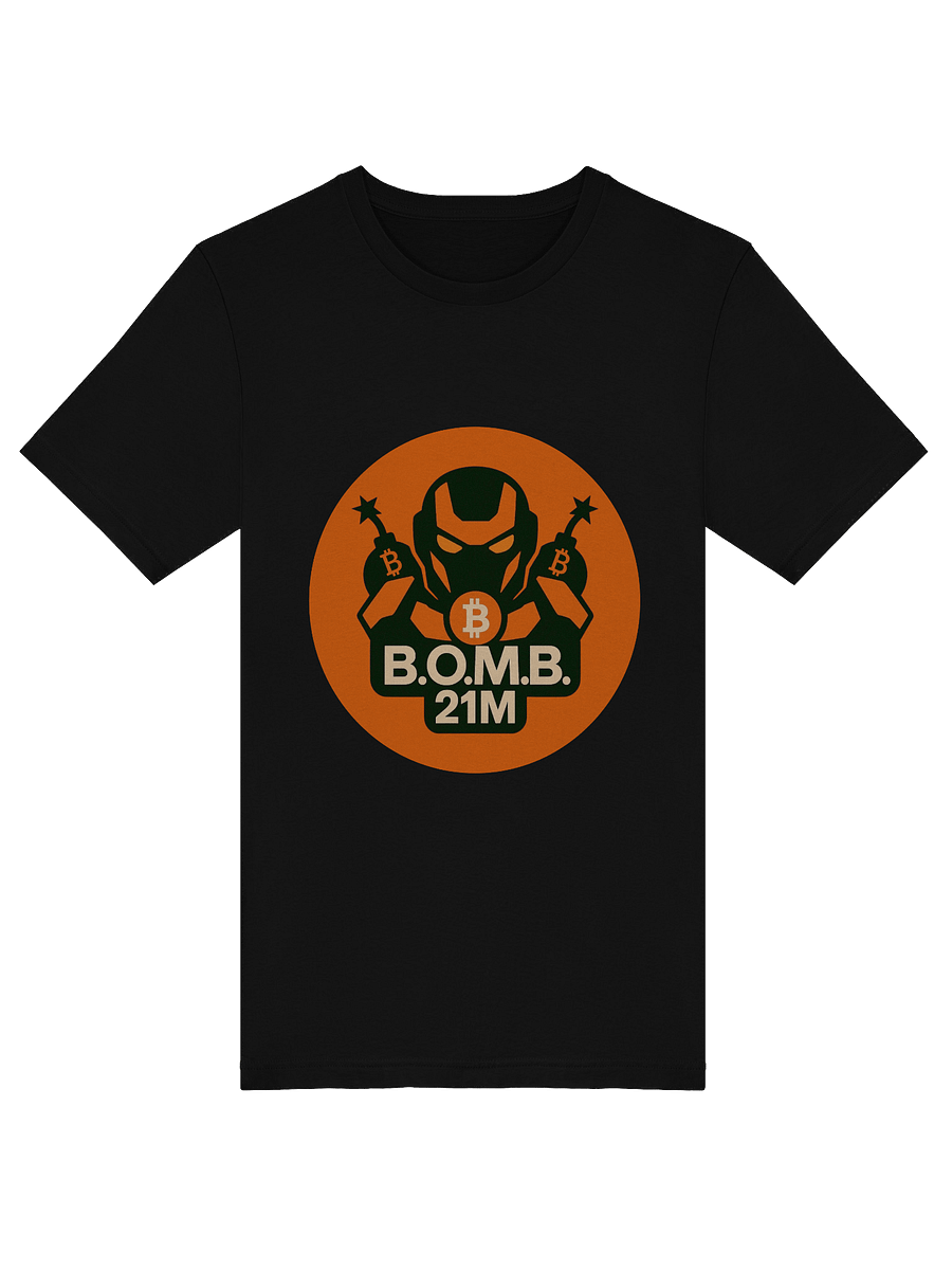 B.O.M.B. 21M BITCOIN OPTIMIZED MULTIFUNCTION BROADCASTER LOGO TEE product image (14)