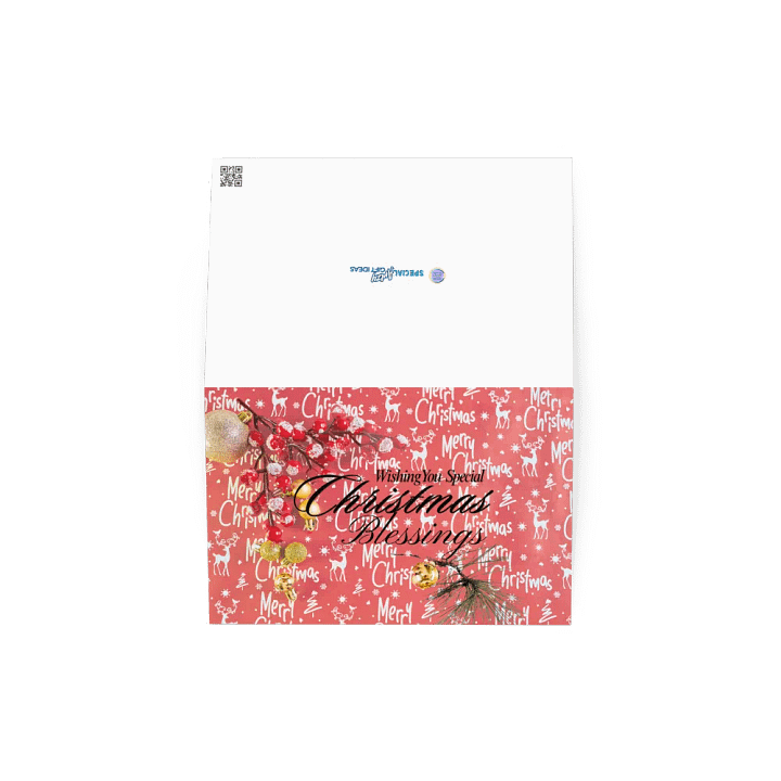 Festive Christmas Blessings Card friends colleagues family product image (4)