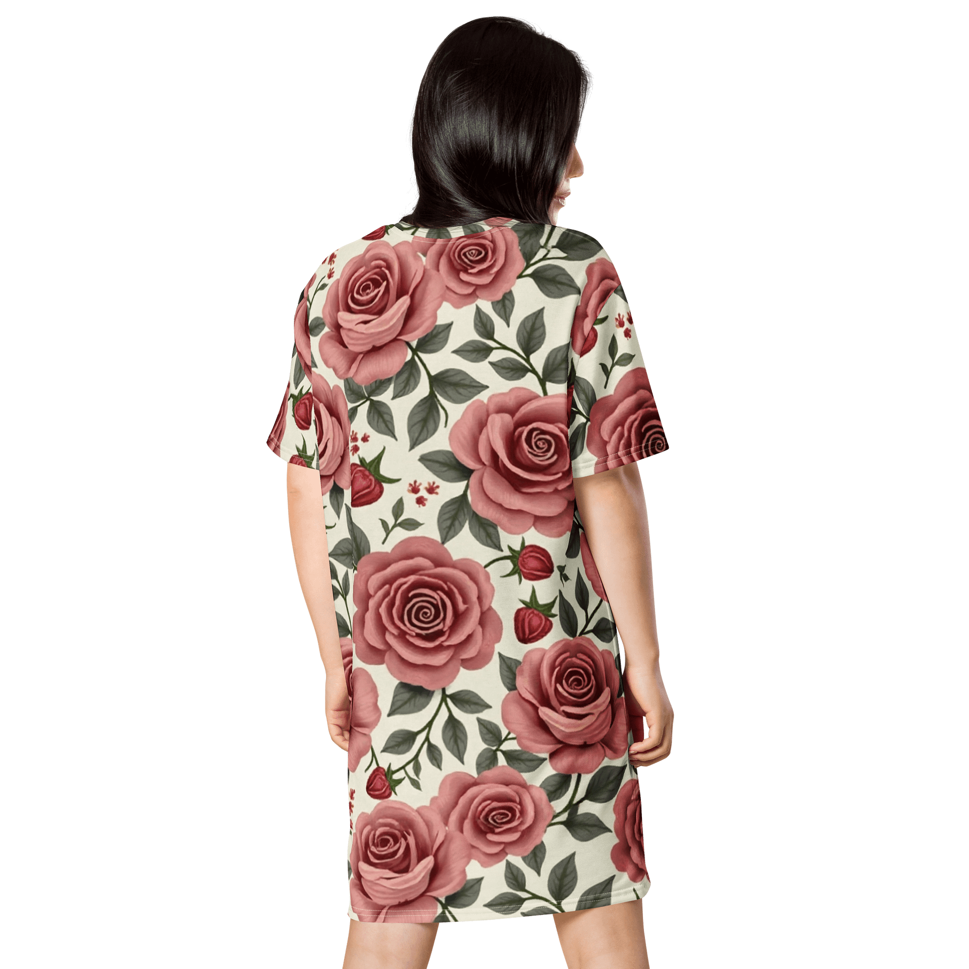Barry Grady Red Roses All-Over T-Shirt Dress product image (2)