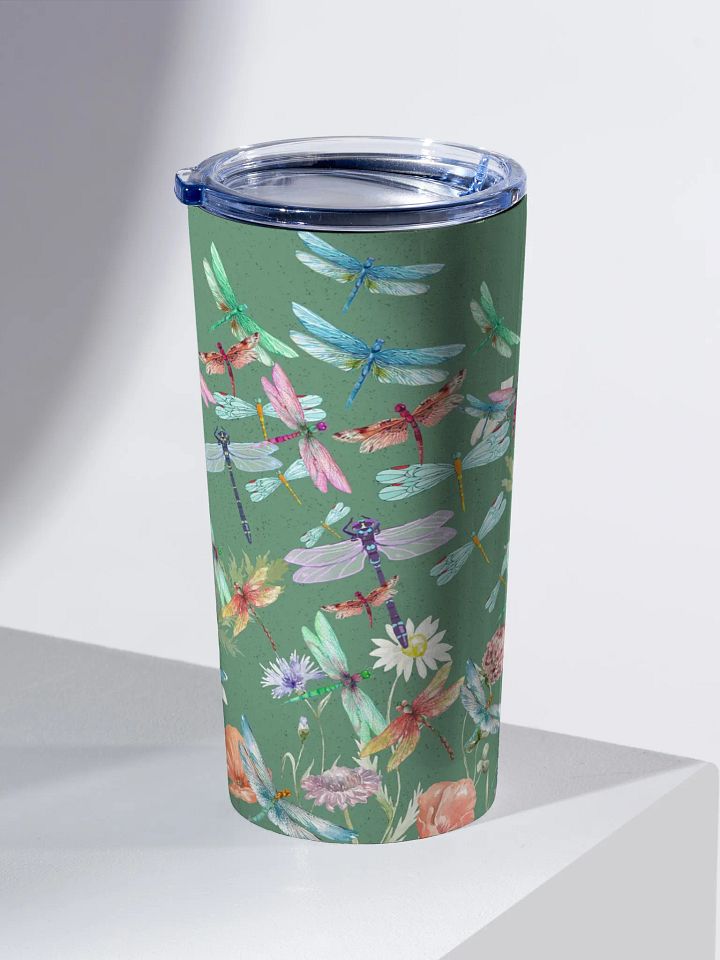 Whimsical Dragonfly Garden 20oz Tumbler gift for moms nature lovers friends colleagues product image (2)