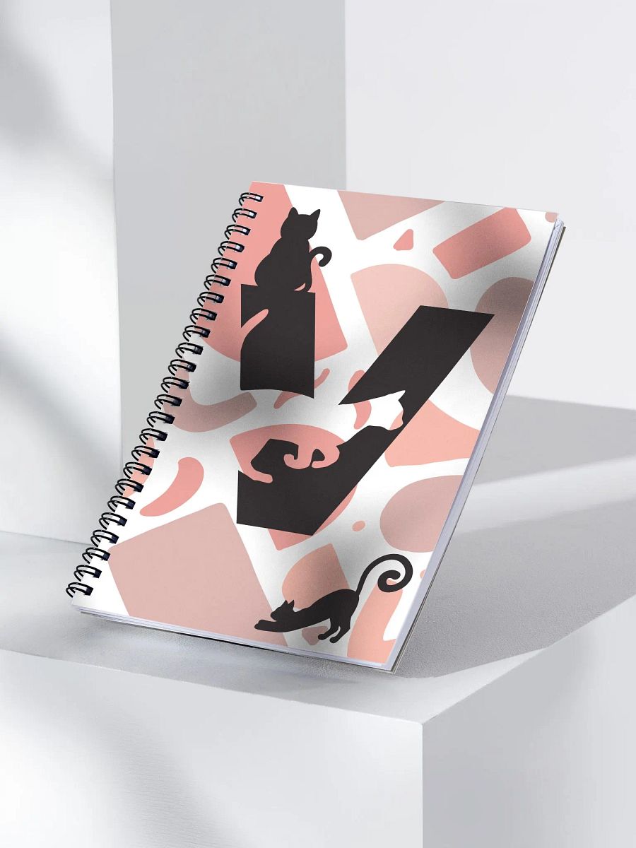Monogram Letter V Cat Lover Geometric Pinks Notebook product image (3)