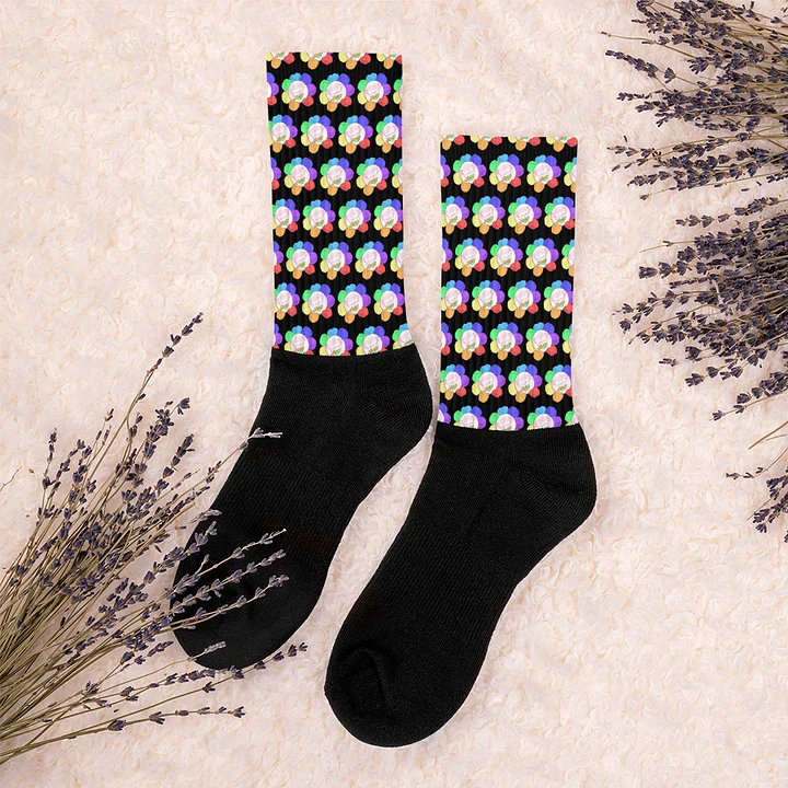Black Flower Socks product image (1)