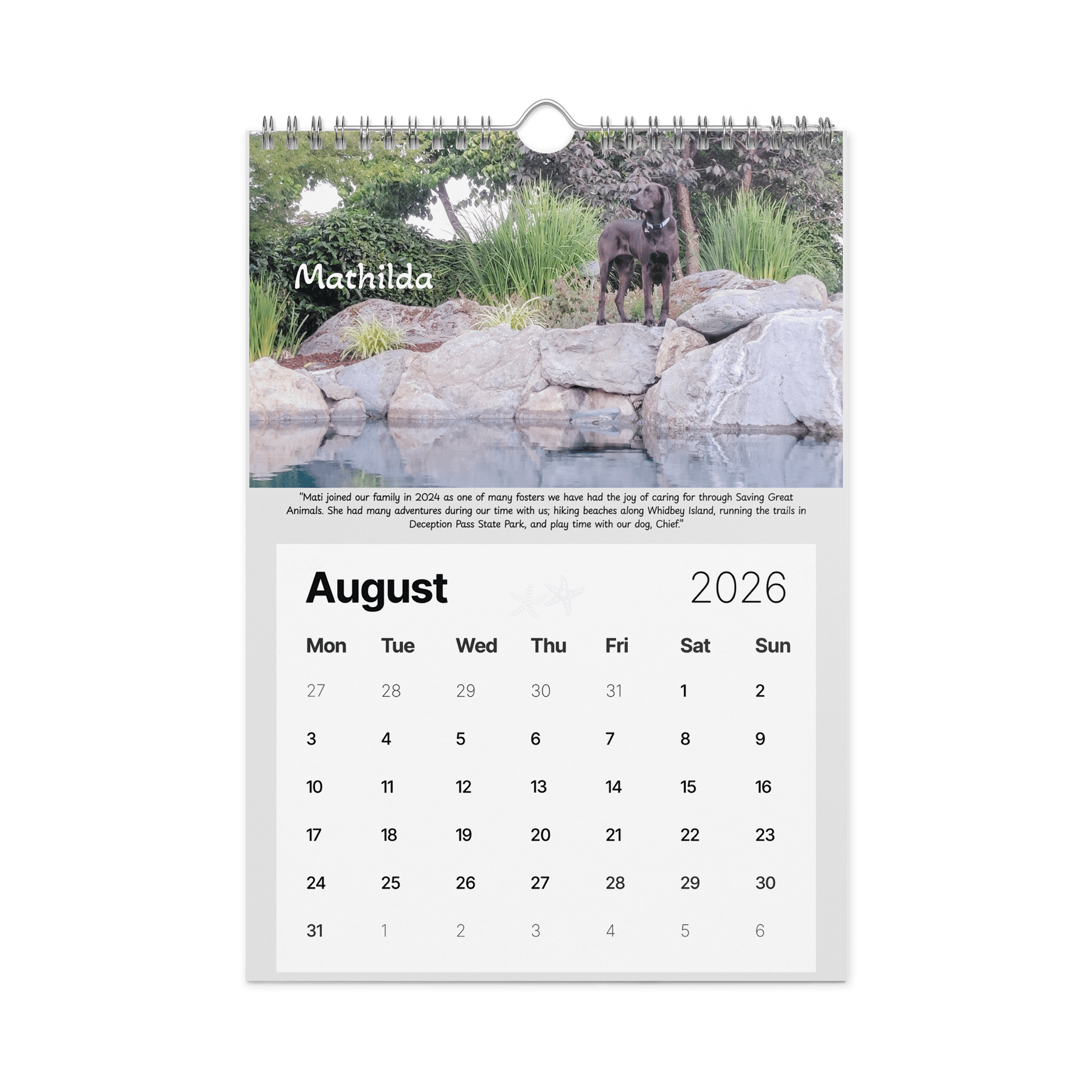 2026 Saving Great Animals Rescue Calendar product image (2)