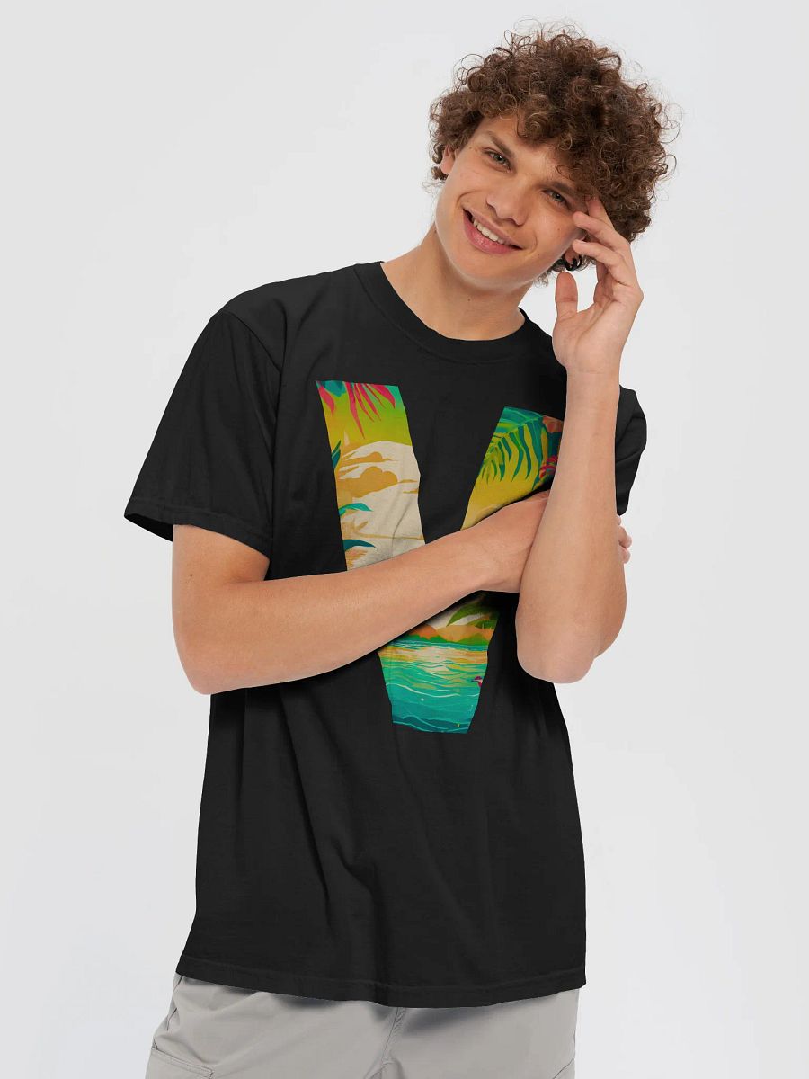 Tropical Sunset Paradise T-Shirt (Letter-V) product image (4)