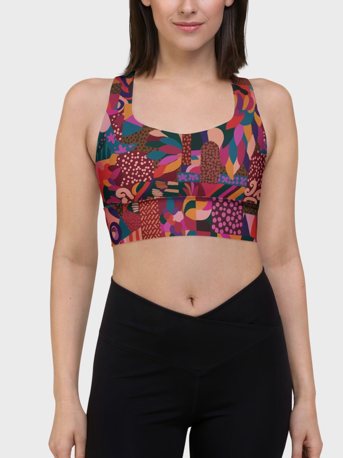 Hight Impact Sport Bra "Abstract African Ethnic Pattern" product image (4)