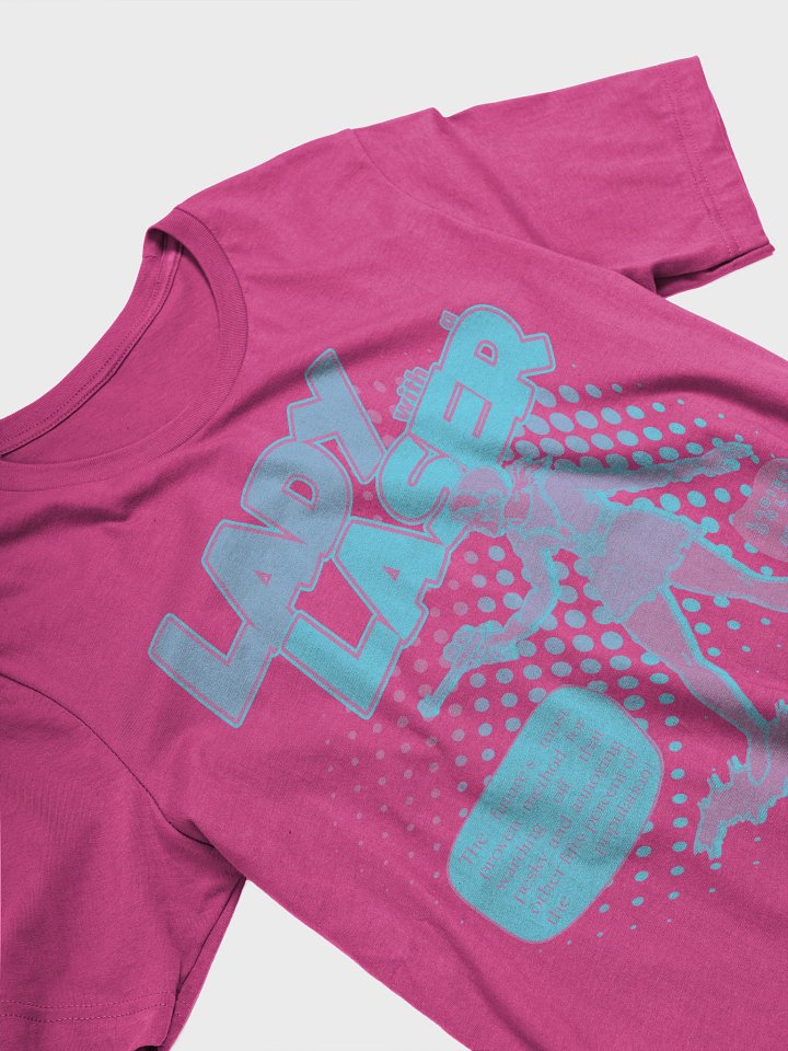 "Lady With A Laser" Retro Comic Tee (Bubblegum Colorway) product image (2)