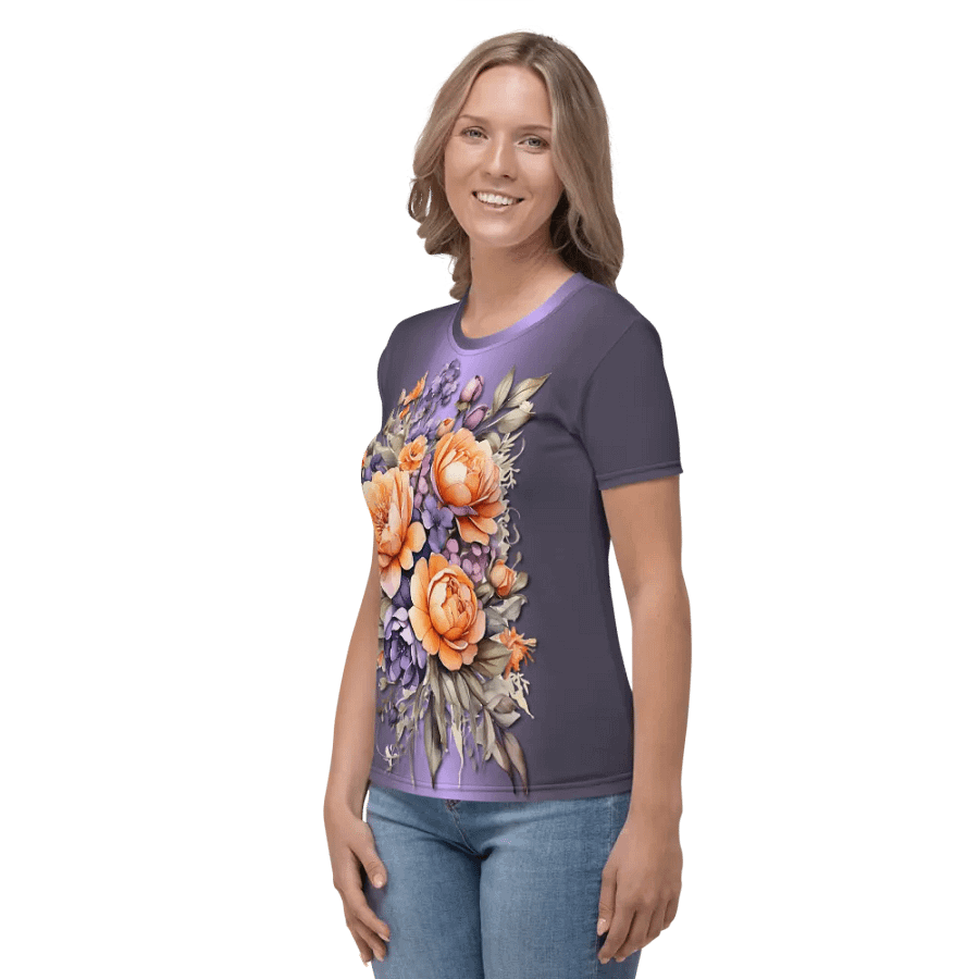 Floral Themed All Over Print T-shirt product image (4)