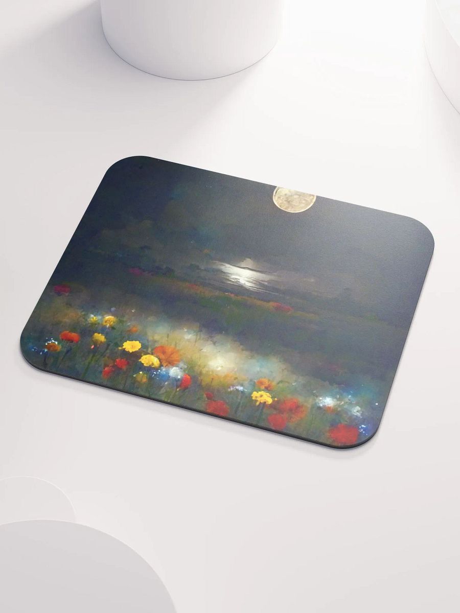 Moonlit lake with flowers Meadow Mouse Pad product image (3)