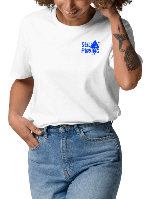 Still Playing White Eco Tee product image (2)