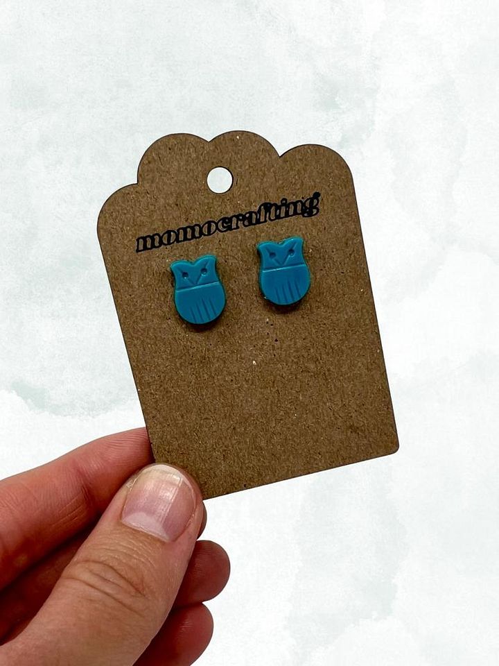 Turquoise Owl Stud Earrings product image (1)