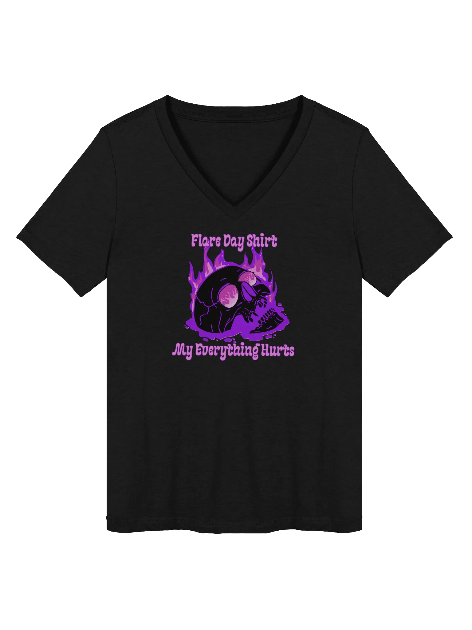 Flare Day! Women's Soft V-Neck (Purple) product image (1)