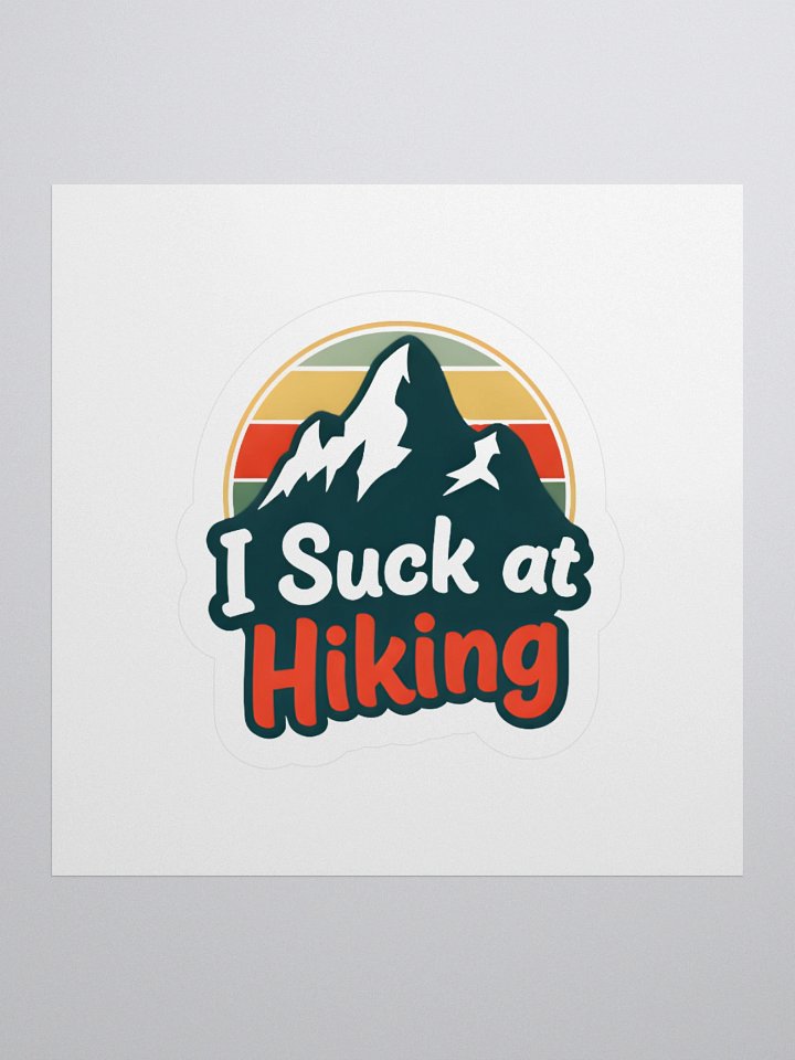 Vintage I Suck at Hiking Sticker product image (1)