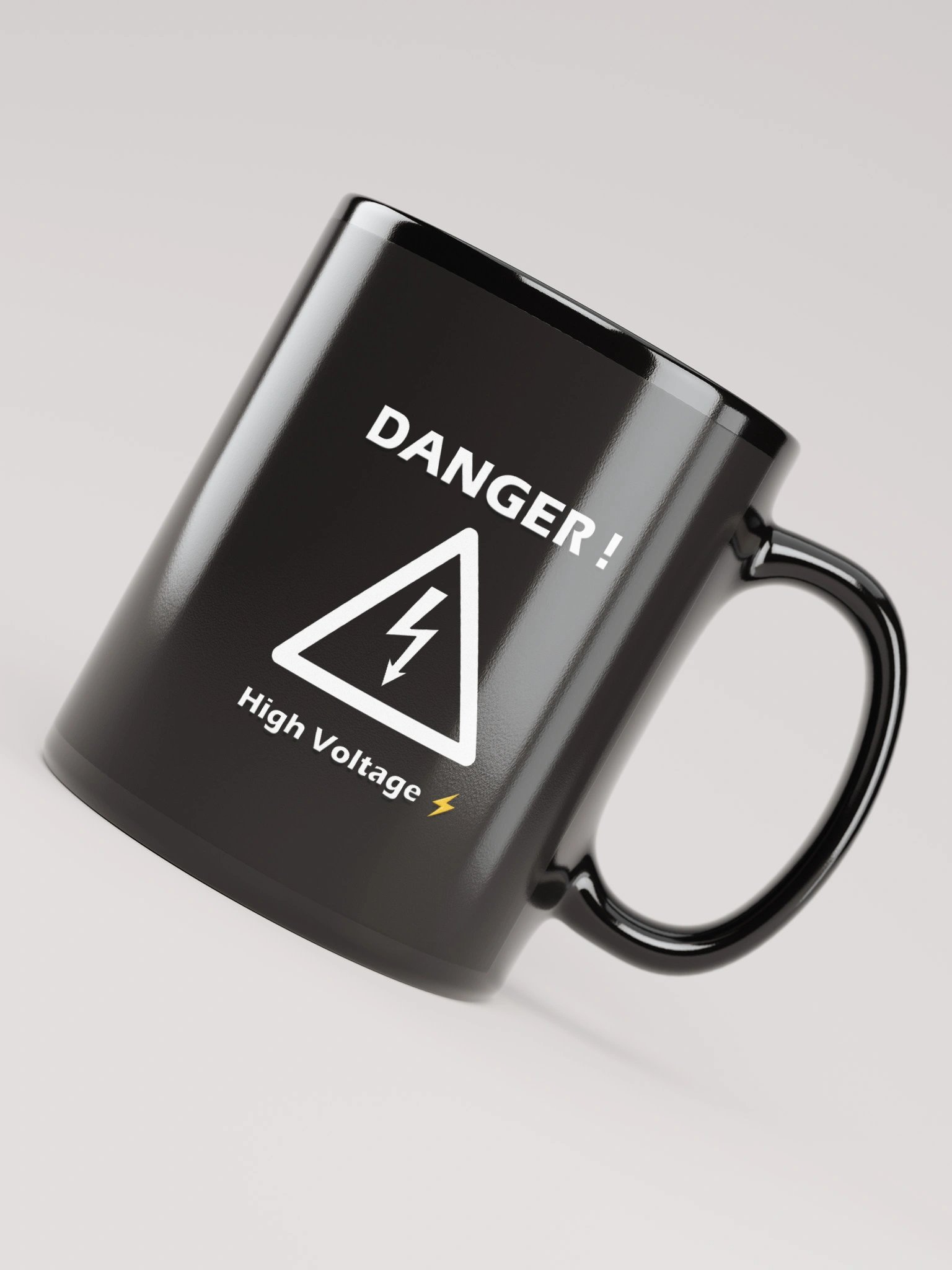 Danger! High Voltage Black Glossy Mug product image (7)