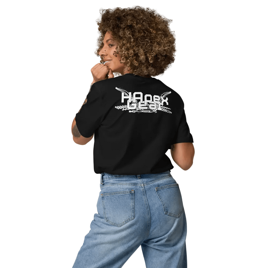 Adrian - Embroidered - Organic Cotton T-Shirt - White HApex Gear Black Logo product image (8)