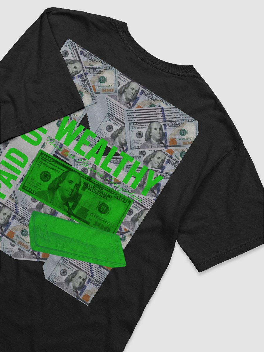 Excellent Delivery Green & Red Stamped Bar Edition Wealthy and Paid Often T-shirt product image (12)