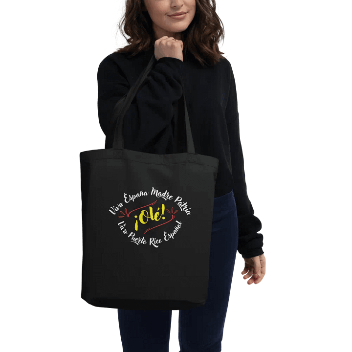 Bolsa orgánico de mano - Viva España Madre Patria y Puerto Rico español product image (2)