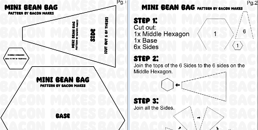 Mini Bean Bag Sewing Pattern (free) product image (2)