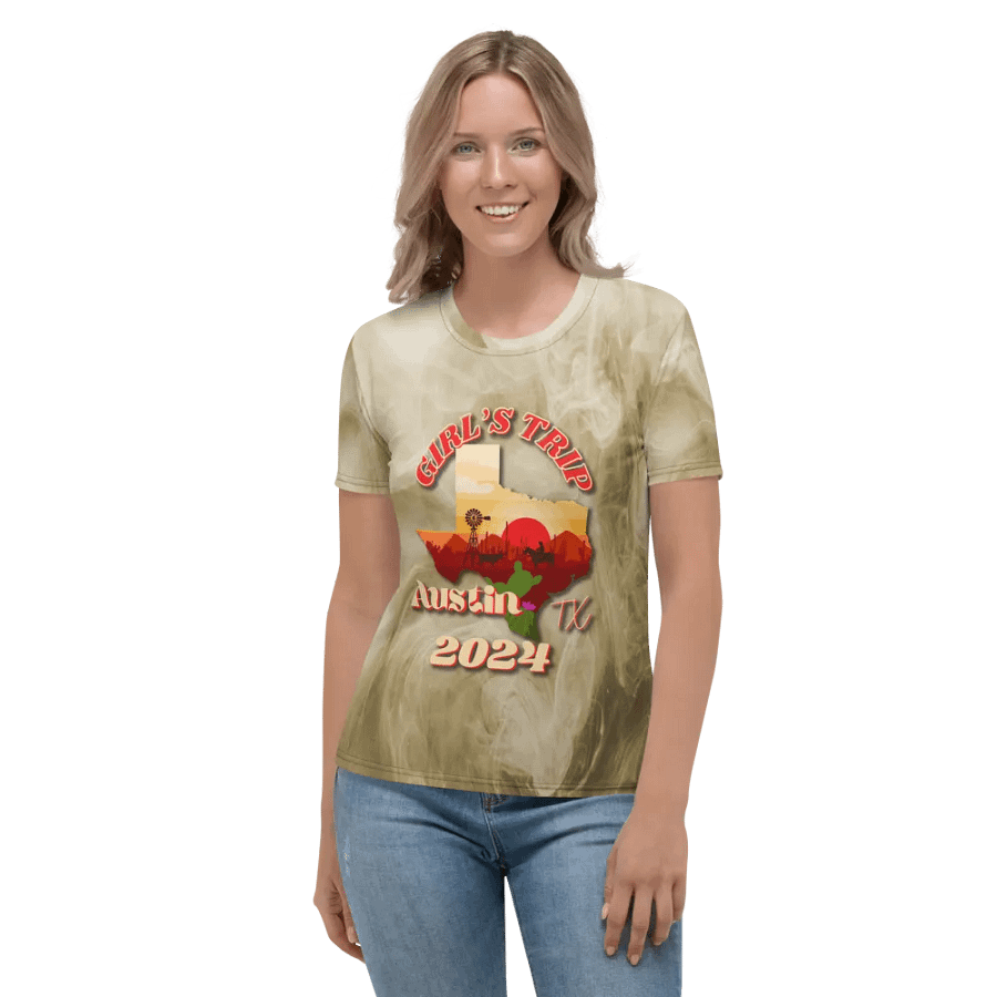 Girls Trip Austin Tx 2024 All Over Print T-shirt product image (2)