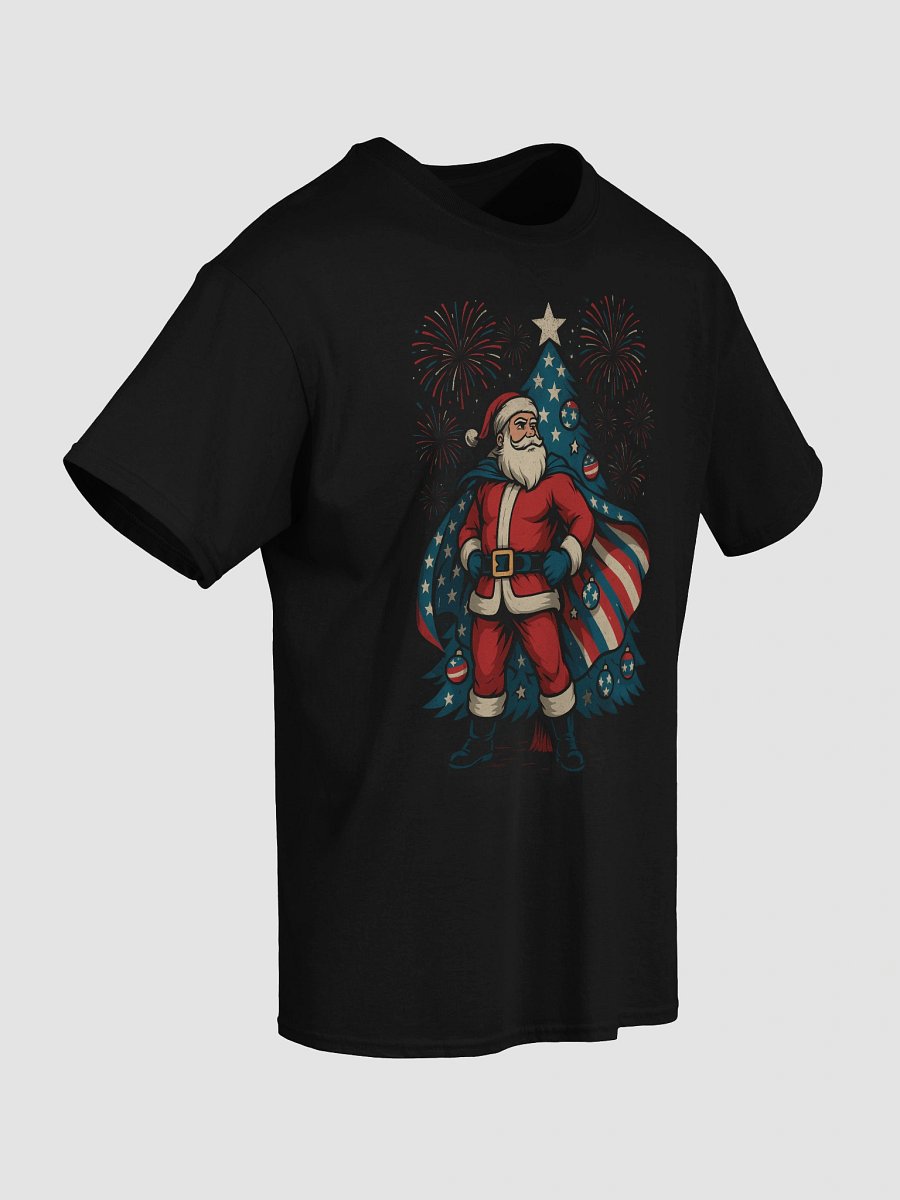 Patriotic Santa Claus American Flag Superhero Christmas Tree T-Shirt product image (13)
