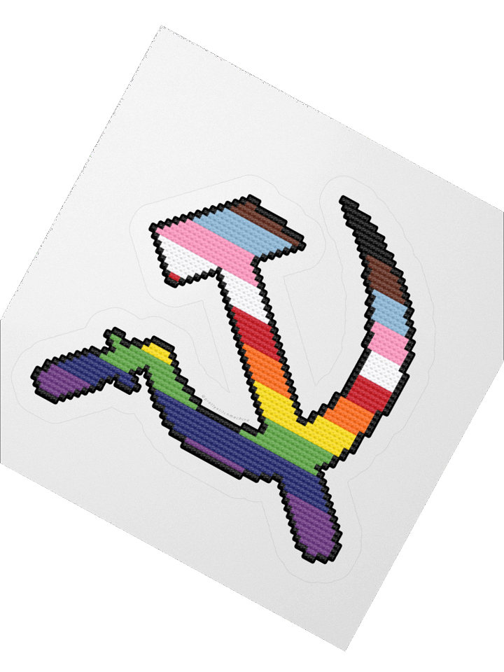 Progressive Pride Hammer & Sickle Kiss-cut Sticker product image (5)