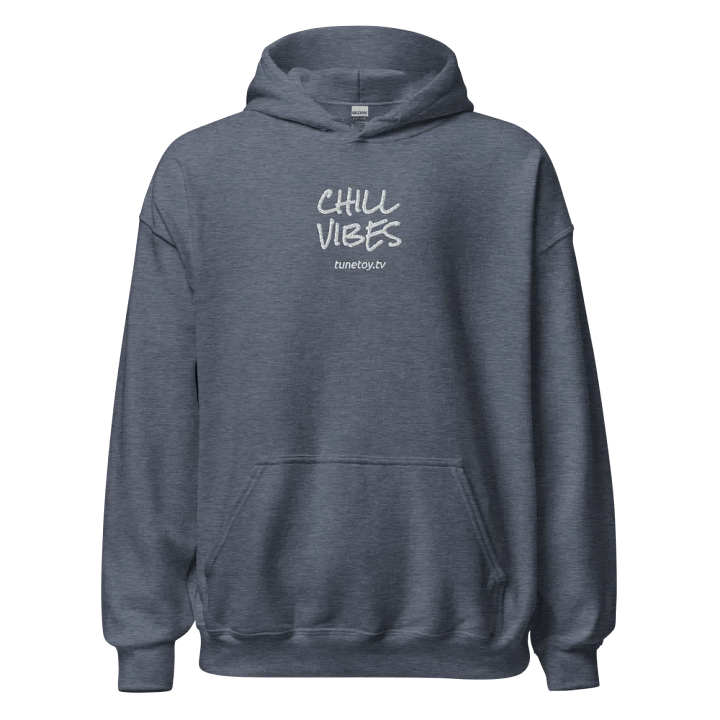 Embroidered Chill Vibes Midweight Unisex Hoodie product image (13)