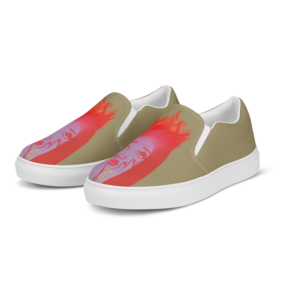 "Up in Flames" Canvas Slip On Shoes (Men's) product image (3)