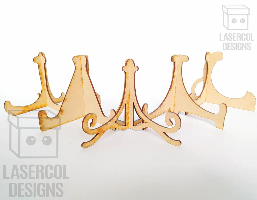 Easel Plate Stand Bundle (Set 1-2-3-4) - Laser Cut Files product image (8)