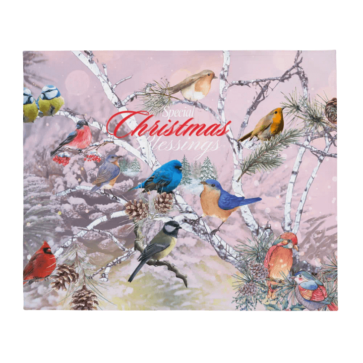 Pink christmas bird blanket throw festive derations m0ms friends family product image (2)