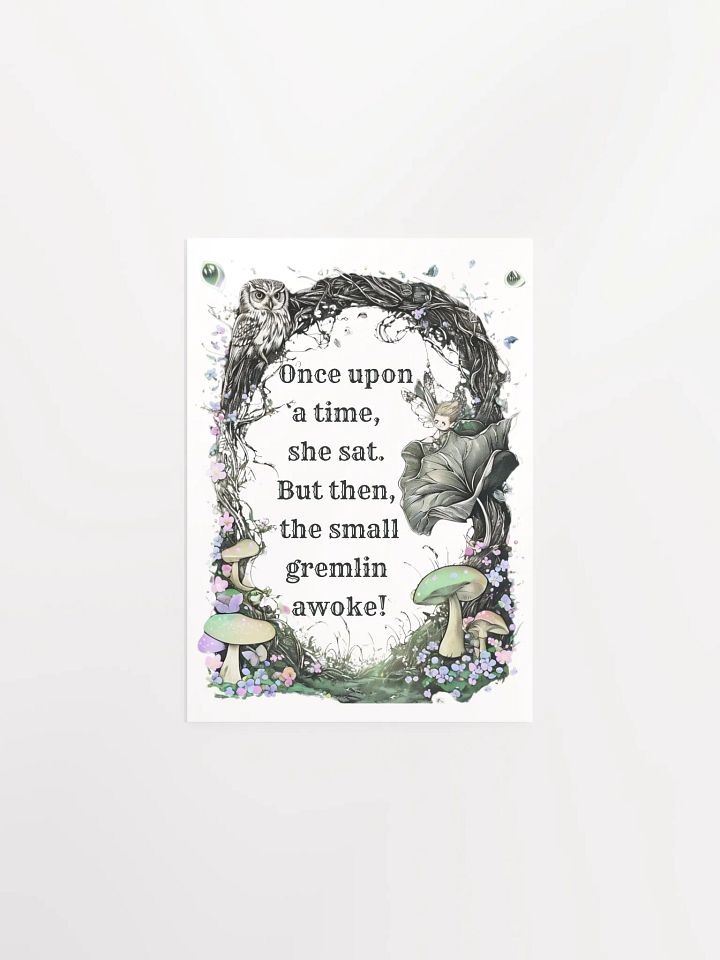 Once Upon A Time She Sat... - Funny Fairytale Wall Art For Mom product image (5)