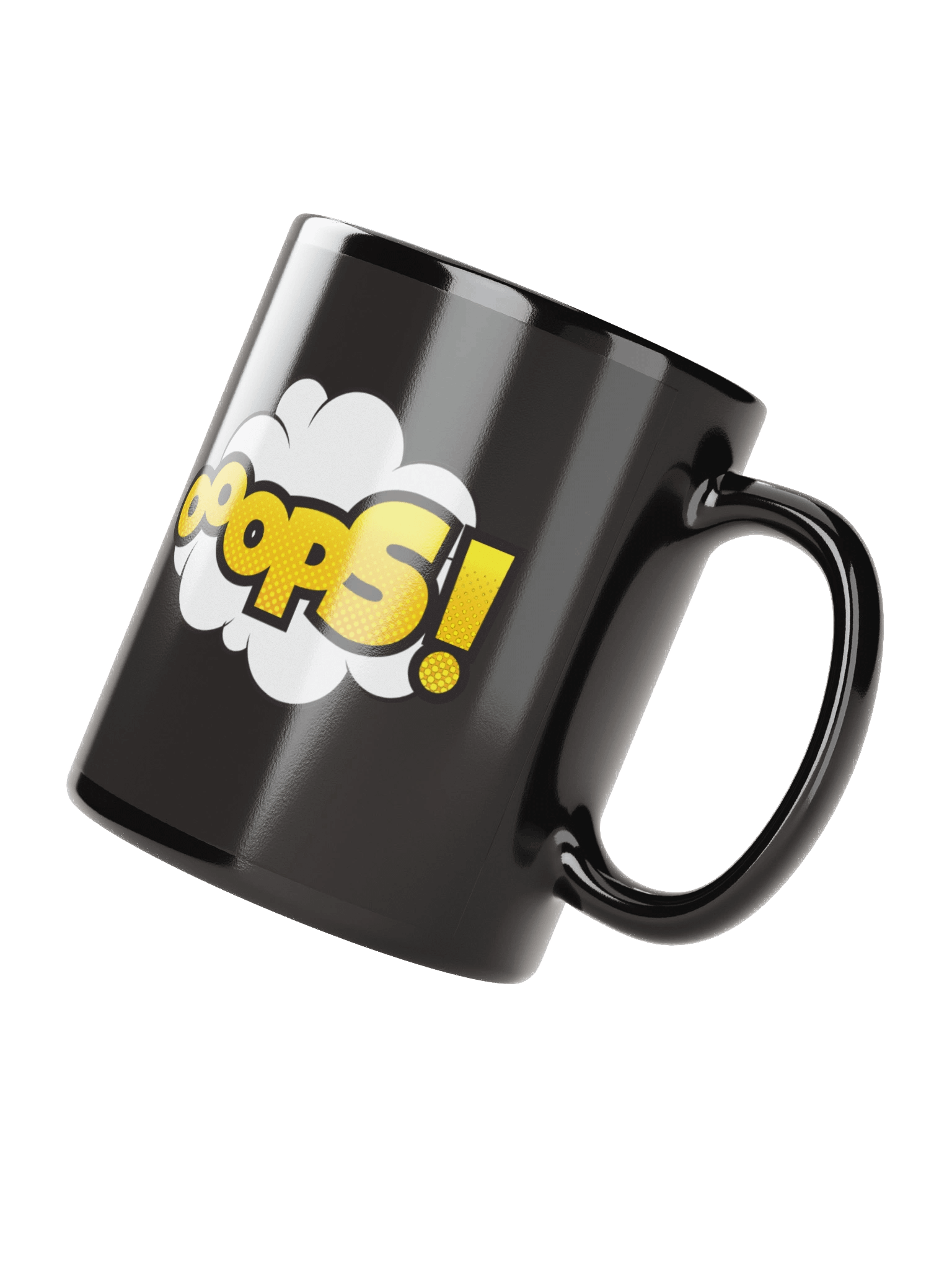 Oops! Playful Black Coffee Mug product image (3)