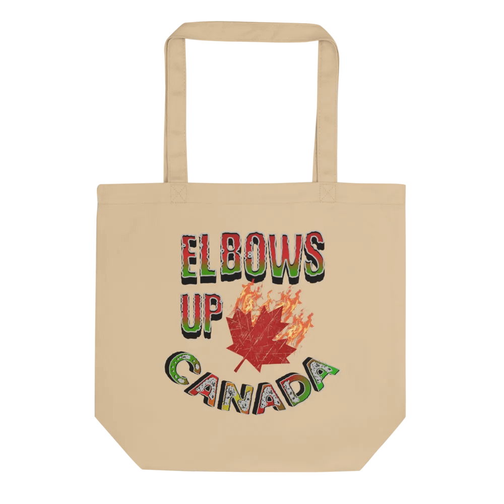 Elbows Up Canada Flaming Maple Leaf Eco Tote product image (1)