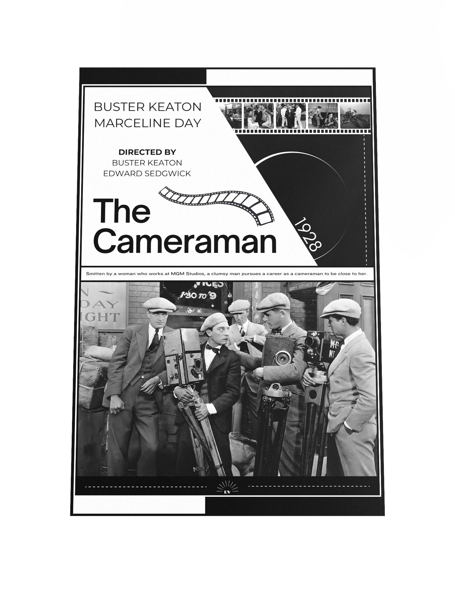 The Cameraman with Buster Keaton and Marceline Day 1928 | Movie Poster | 12x18 Wall Art product image (1)