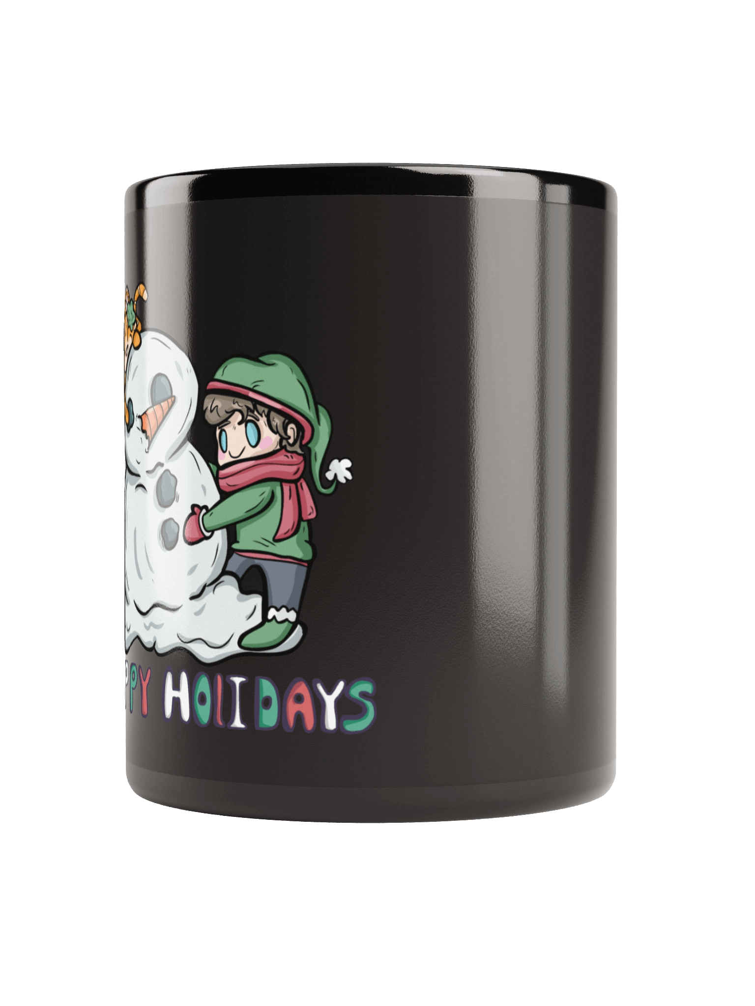 Arcade Warrior Happy Holidays Black Mug Christmas 2025 product image (2)
