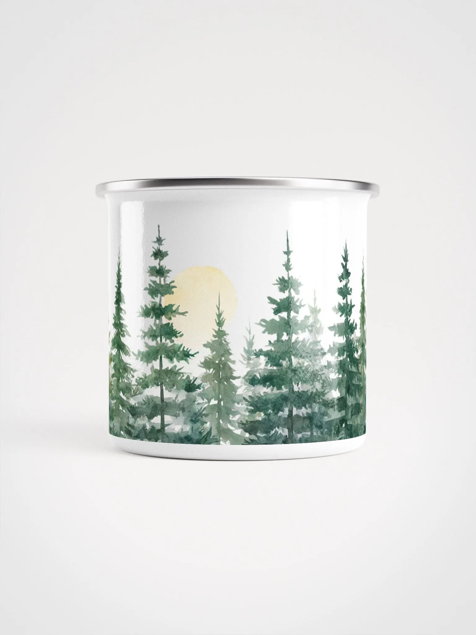Watercolor Pine Trees Sunset Mug 12oz product image (2)