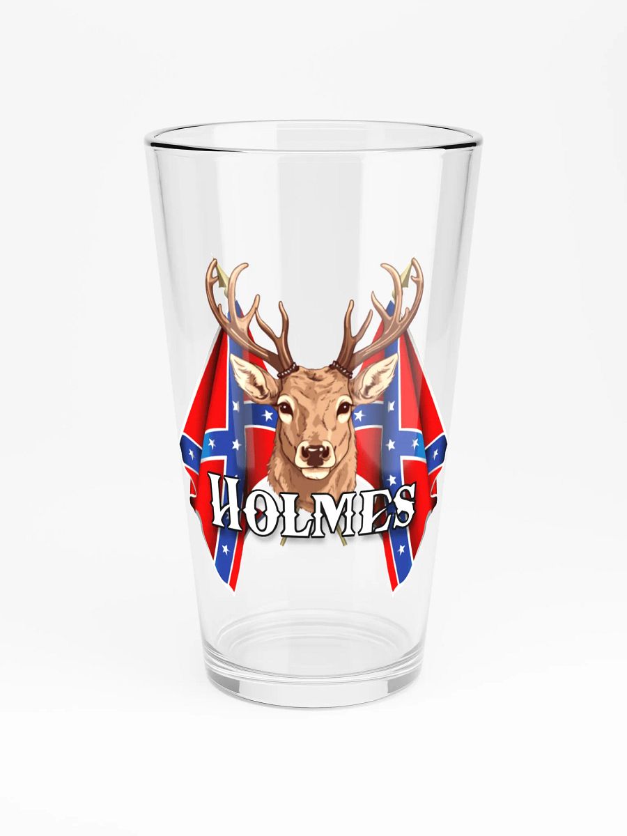 "Holmes" Last Name Rebel Redneck Deer - Shaker Pint Glass product image (3)