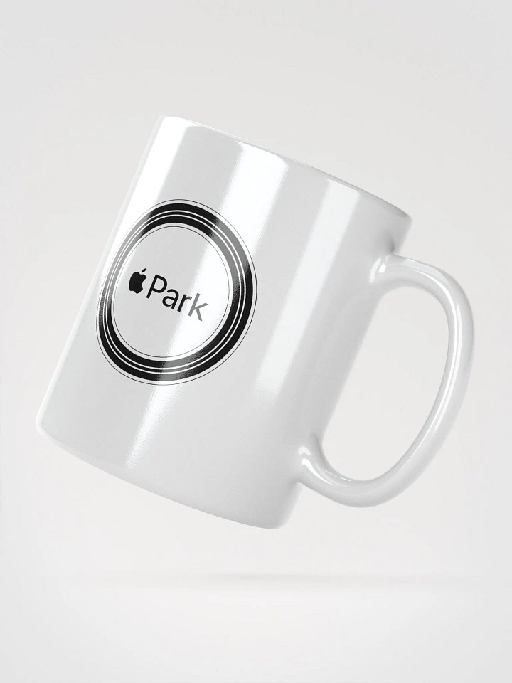 Midnight Bliss White Glossy Mug with Apple Park logo. product image (6)
