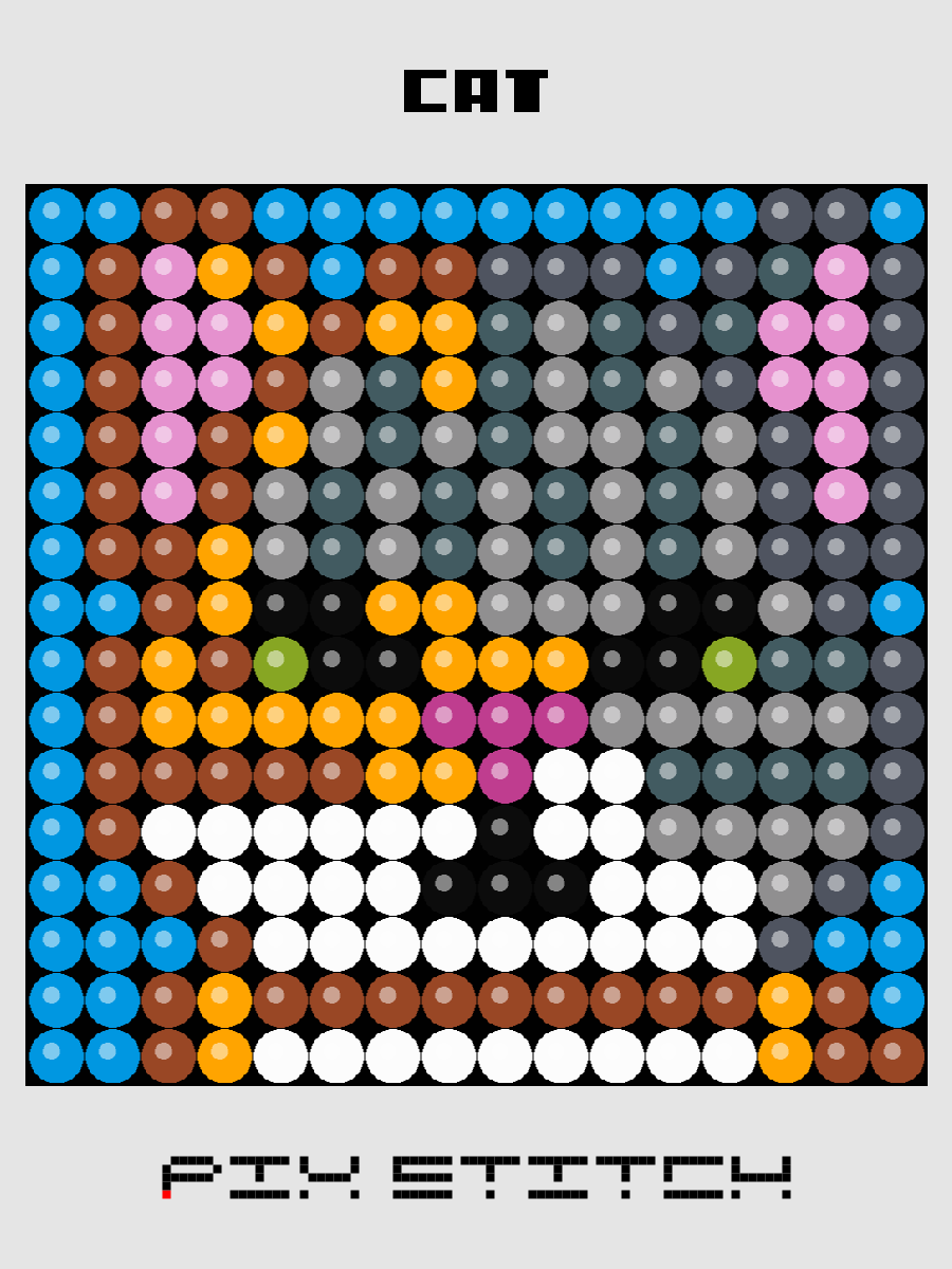 Cat Pixel Art product image (1)