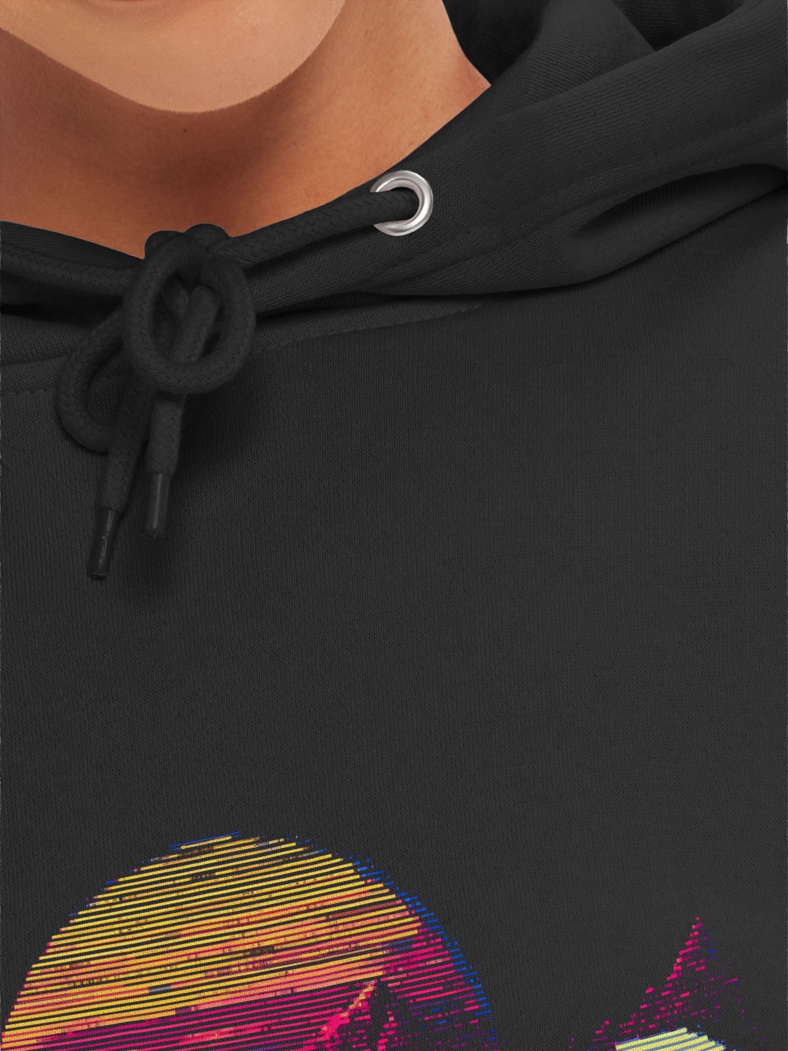 Fatigued 80's Sunset Logo Ladies Hoodie product image (7)