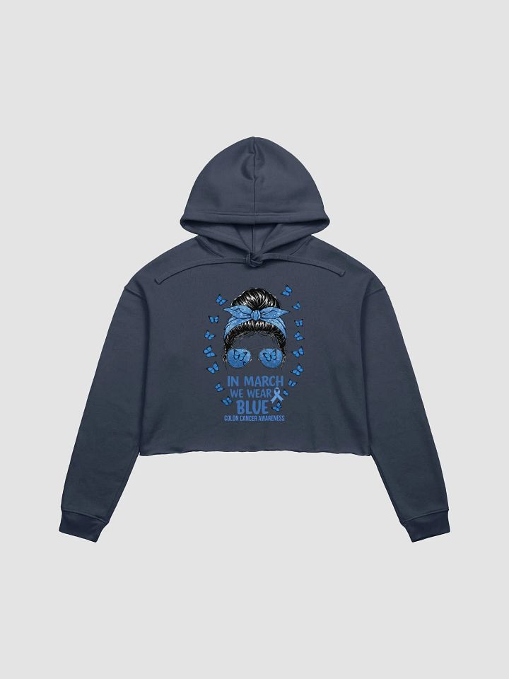 March Blue Wipe Out Colon Cancer Awareness Comfort Crop Hoodie product image (1)