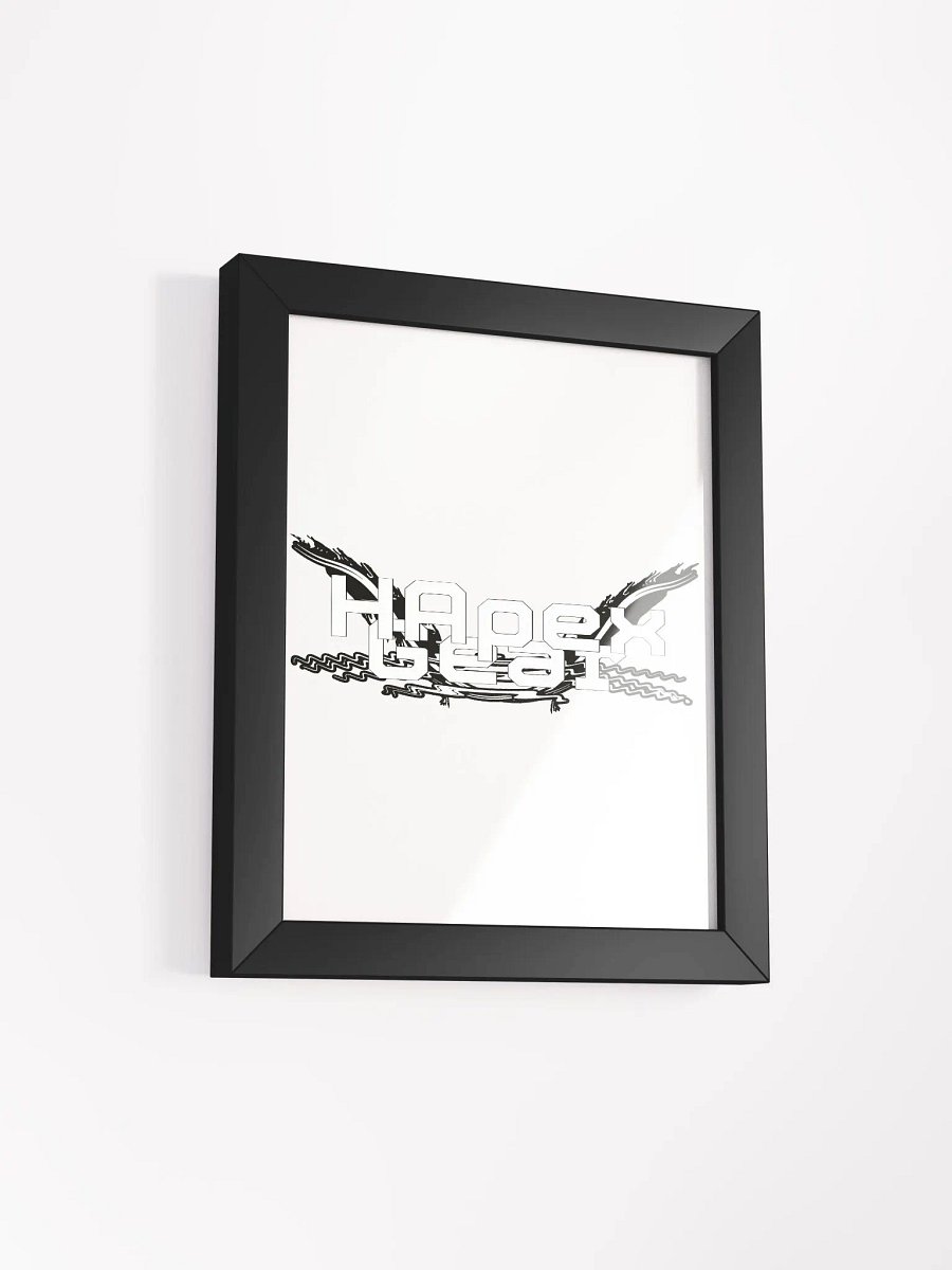 Framed - High-Quality Matte Poster - Embroidered - White HApex Gear White Logo product image (2)
