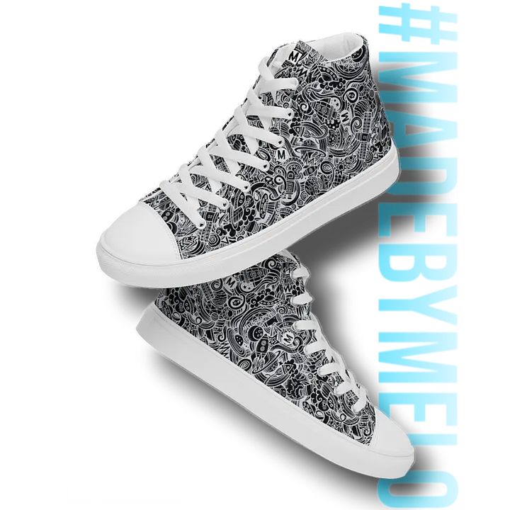 Dark Space Scribble - Women's High Tops | #MadeByMELO product image (1)