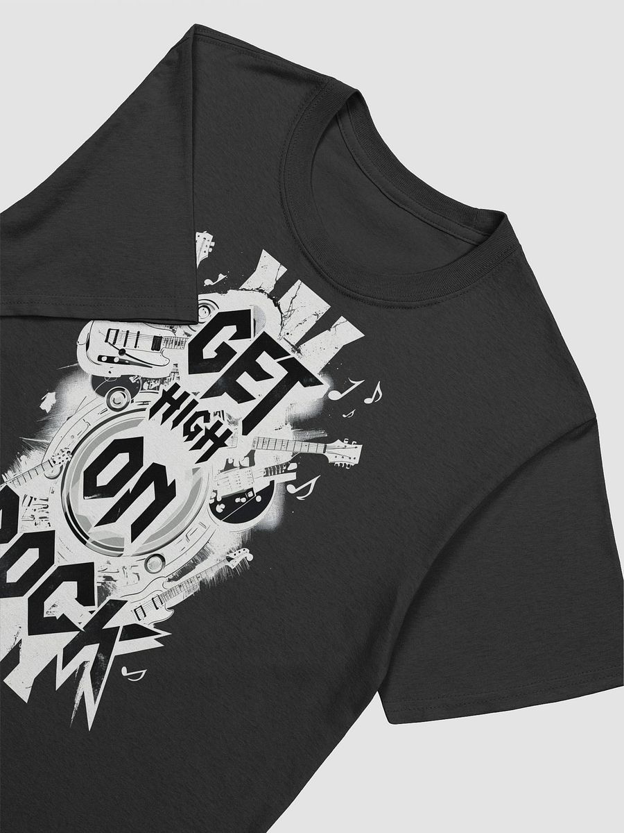 Rock Music-Inspired T-Shirt – Bold 'GET HIGH ON ROCK' Design, Unisex Fit product image (7)