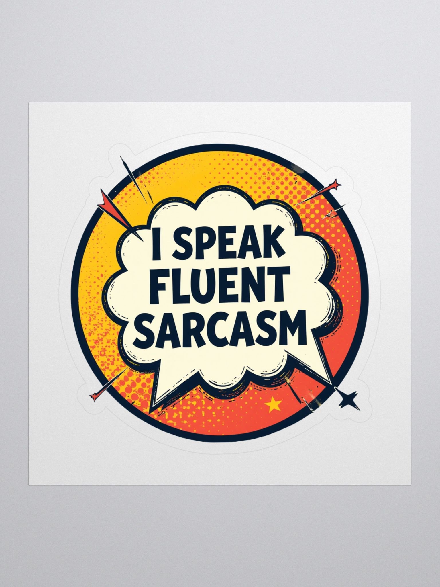 Sarcastic Starburst Kiss Cut Stickers product image (1)