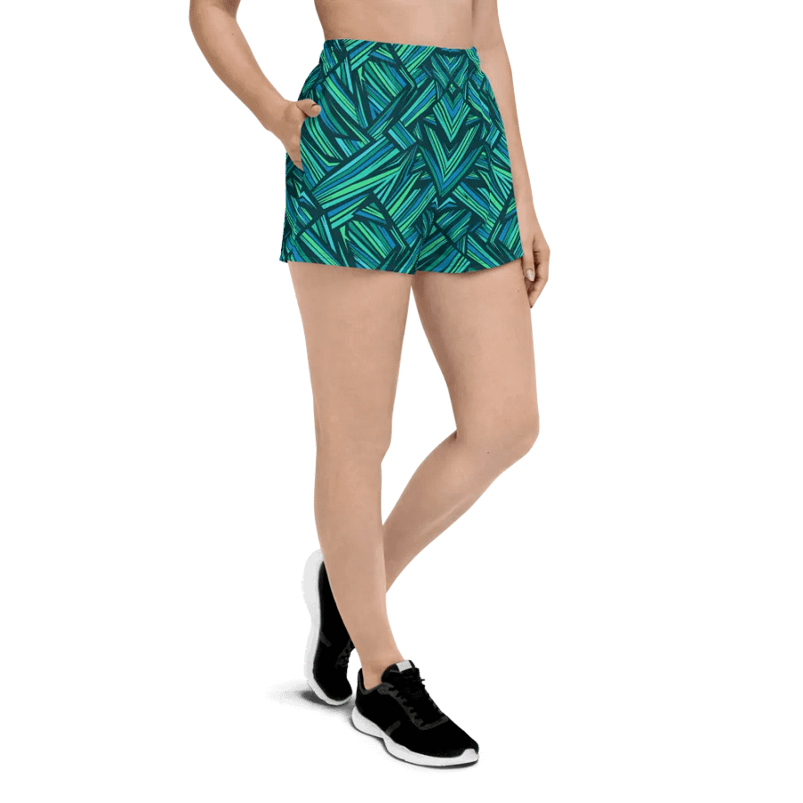 Aqua Angles | Unisex Athletic Shorts product image (5)